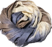Image 2 of 10YD RAW HIDE HAND DYED SARI SILK RIBBON/HAND DYED BY COLOR KISSED SILK