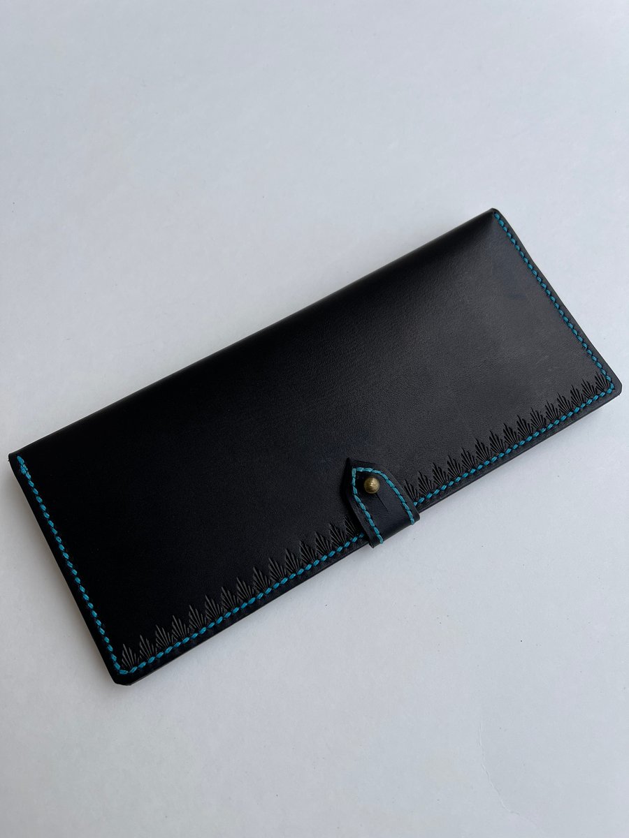 Image of Black Buttero Long Wallet 