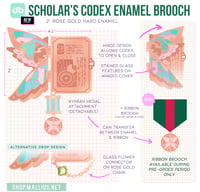 Image 5 of ffxiv scholar's codex enamel brooch