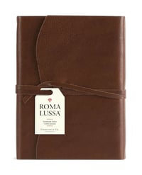 Image 3 of Cavallini & Co. Chocolate Leather Roma Lussa Journal 