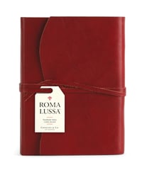 Image 3 of Cavallini & Co. Red Leather Roma Lussa Journal 