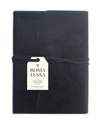 Image 3 of Cavallini & Co. Blue Leather Roma Lussa Journal 