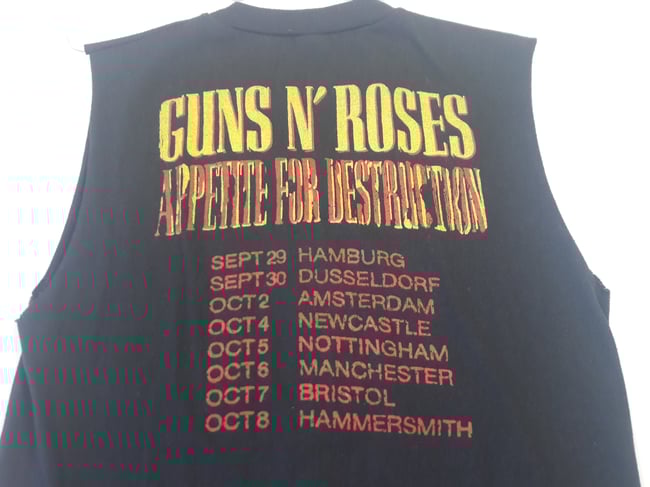1987 Guns N Roses Tour Cut Off T-Shirt