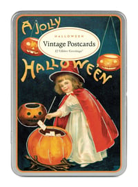 Image 1 of Cavallini & Co. Halloween Vintage Style Glitter Greetings Postcard Set