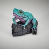 Edge Sculpture "African Frog (Aqua Pink)"