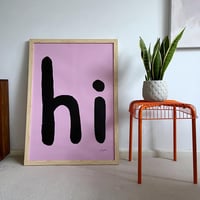 Image 1 of Hi Poster - Pink