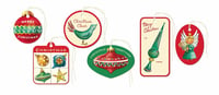 Image 2 of Cavallini & Co. Christmas Ornaments Vintage Style Glittered Gift Tag Set​​