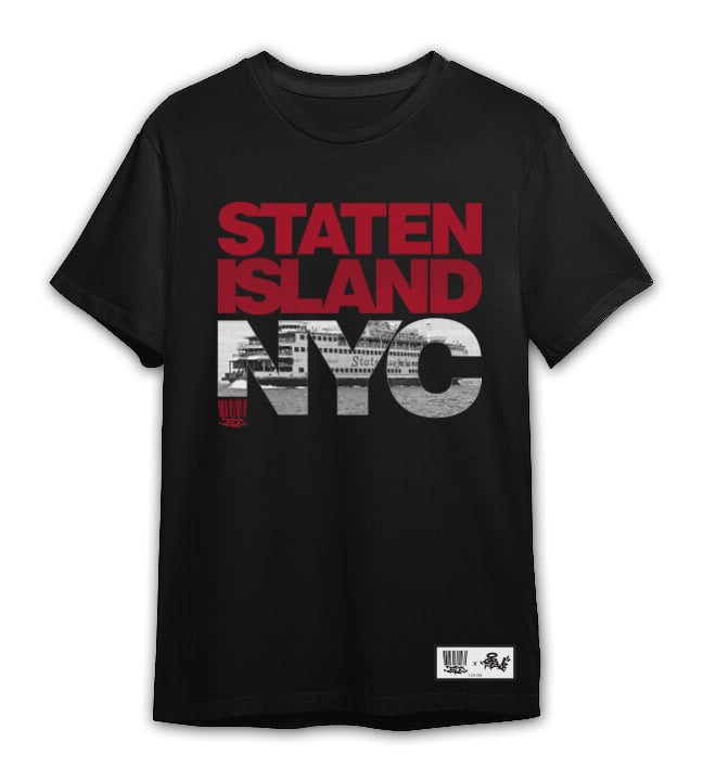 Image of STATEN ISLAND NYC TEE LIMITED EDITION - BLACK (DROP #1)