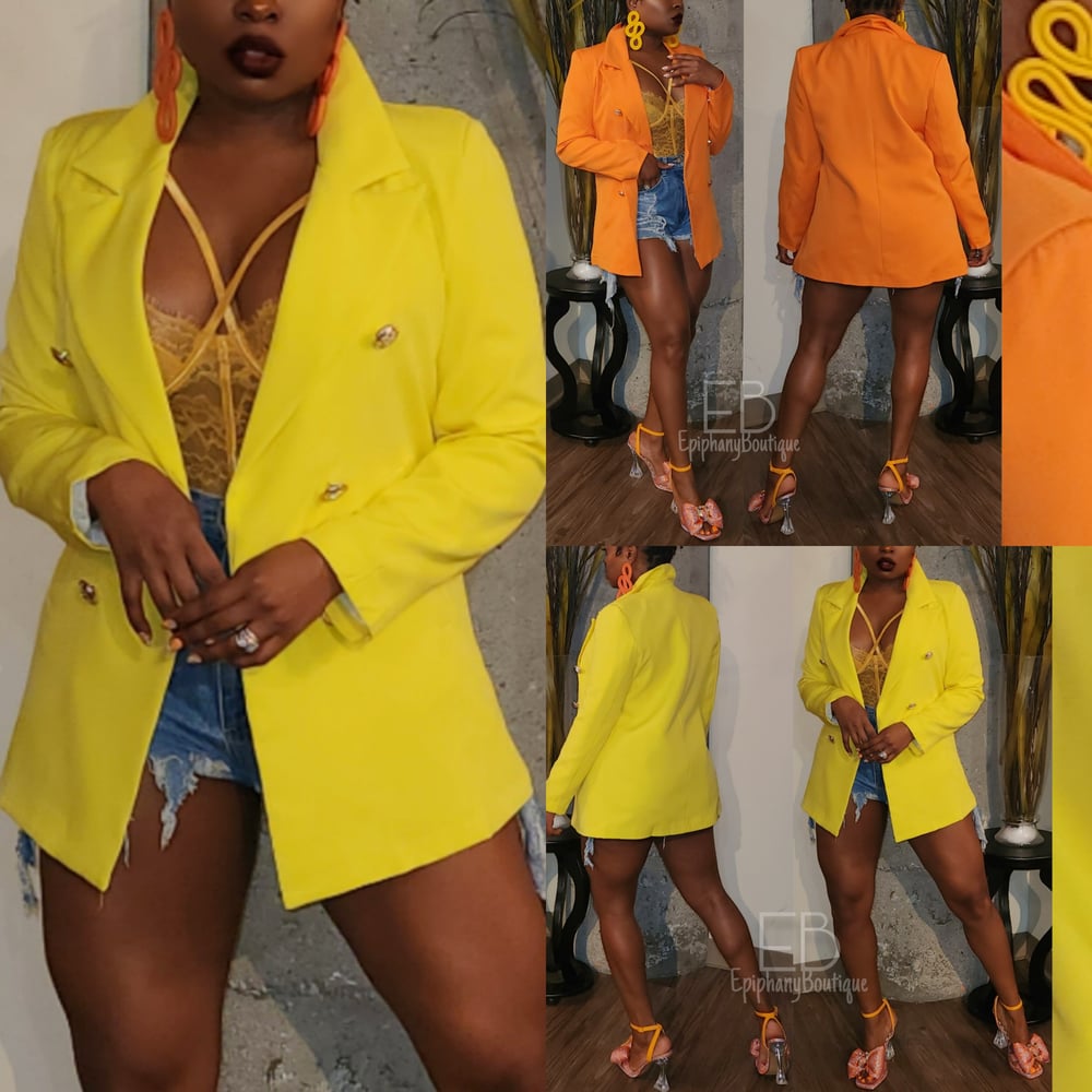 Image of The Jessica Blazer: Orange & Yellow