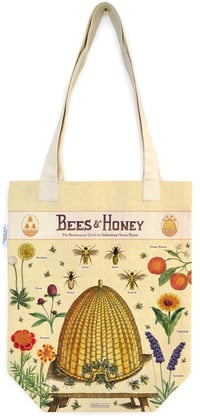 Image 2 of Cavallini & Co. Bees & Honey Vintage Style Canvas Tote Bag