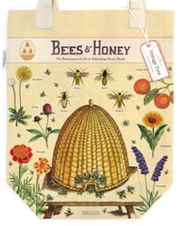 Image 1 of Cavallini & Co. Bees & Honey Vintage Style Canvas Tote Bag
