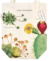 Image 1 of Cavallini & Co. Cacti & Succulents Vintage Style Canvas Tote Bag