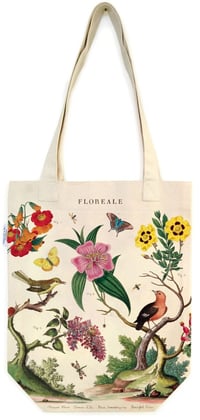 Image 2 of Cavallini & Co. Floral Vintage Style Canvas Tote Bag