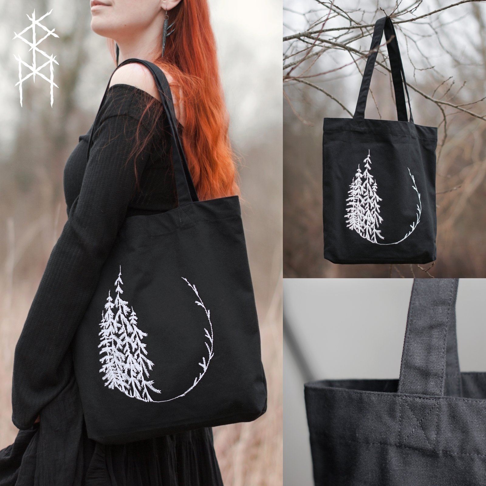 National Forest Canvas Tote Bag - Black - Discontinued | The Montana Scene