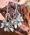 The Wanderer ~ Sterling Silver & Gold Filled Abstract Flower Earrings