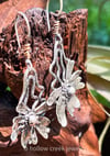 The Wanderer ~ Sterling Silver & Gold Filled Abstract Flower Earrings