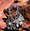 The Wanderer ~ Sterling Silver & Gold Filled Abstract Flower Earrings