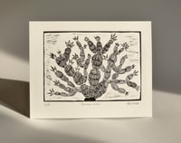 Image 1 of Christmas Cactus Linocut Print