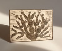 Image 4 of Christmas Cactus Linocut Print