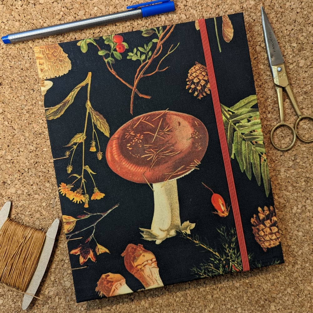 Image of Large Mushroom and Forest Dot Grid Journal