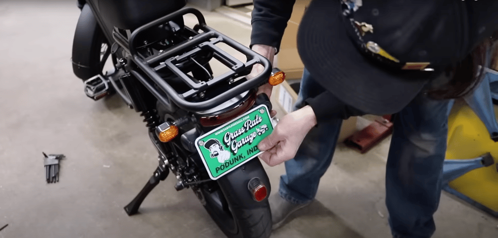 Small Motorcycle License Plate! EMBOSSED Metal! (Made In The USA)