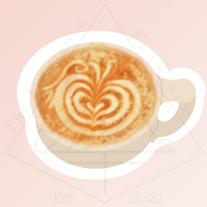 Image of Pumpkin Spice Latte Art - Sticker