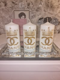 Image 2 of GOLD CC CANDLE SET