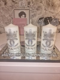 Image 2 of SILVER / GREY CC CANDLE SET