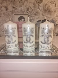 Image 1 of SILVER / GREY CC CANDLE SET