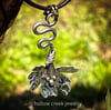 Wandering Vine ~ OOAK Abstract Flower Necklace ~ Sterling Silver