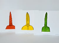 Image 1 of VegHead Linocut Prints