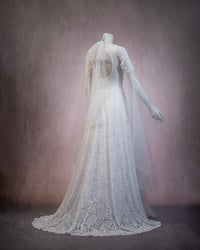 Image 3 of White elven fantasy medieval gothic wedding dress