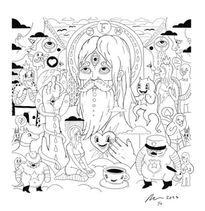 Image of Father John Mistry - Fear Fun 20"X20 Black and White Print. Signed edition of 10