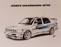 Image 1 of Jesse's Volkswagen Jetta Artwork -- AUTOGRAPHED 