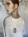 Good Luck Gris Gris Coffin Necklace in Silver and Black by Ugly Shyla