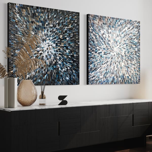 Image of 'Yin Yang' diptych - 100x200cm 
