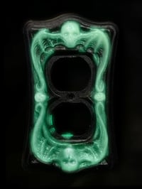 Image 3 of Light Switch Plate/Wall Plug Plate- Black and Glow