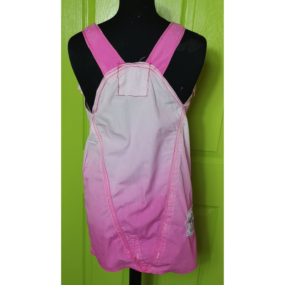 PINK DECONSTRUCTED SHIRT PINAFORE DRESS