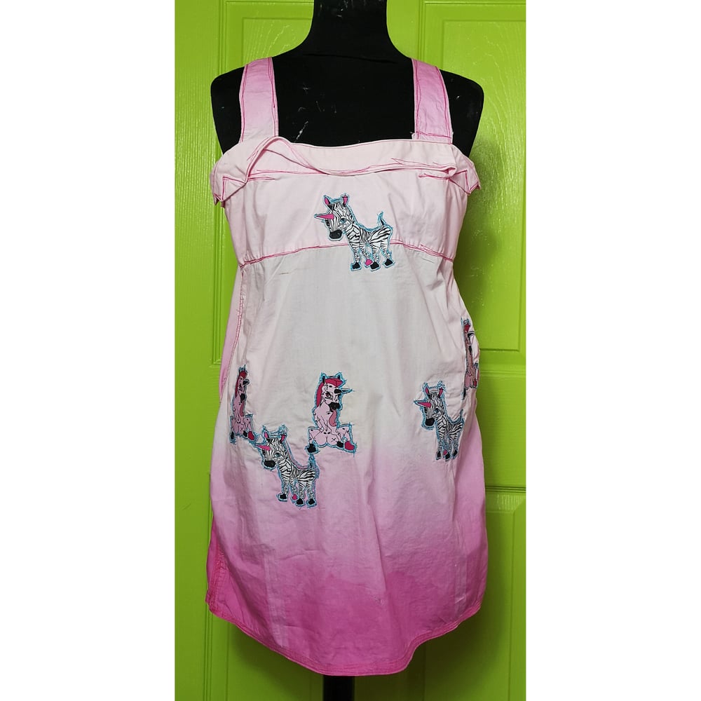 PINK DECONSTRUCTED SHIRT PINAFORE DRESS