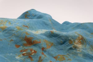 Large Eco-Dyed Silk Scarf - "Copper Pool"