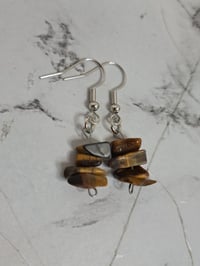 Image 2 of Tigers Eye Dangle Earrings