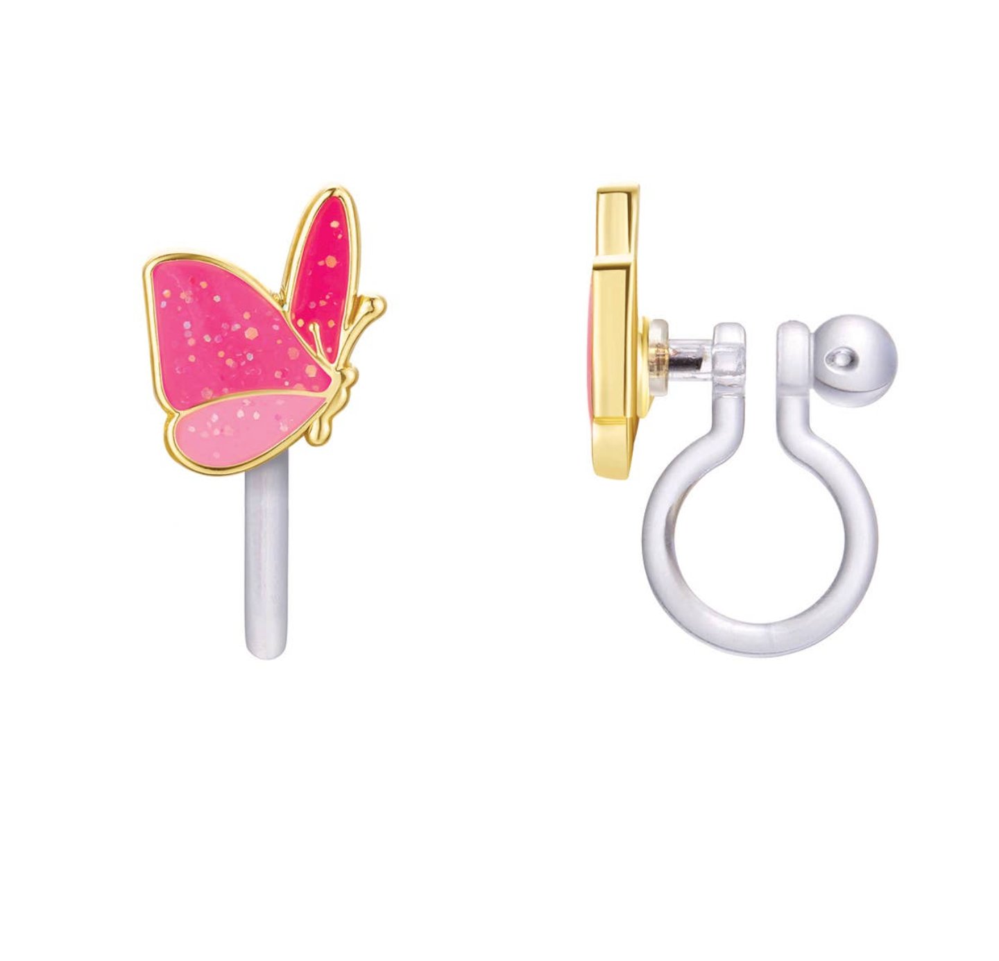 Image of Glitter Butterfly Clip-on Earrings 