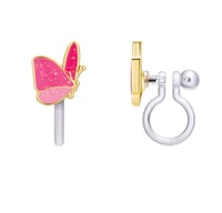 Image 1 of Glitter Butterfly Clip-on Earrings 