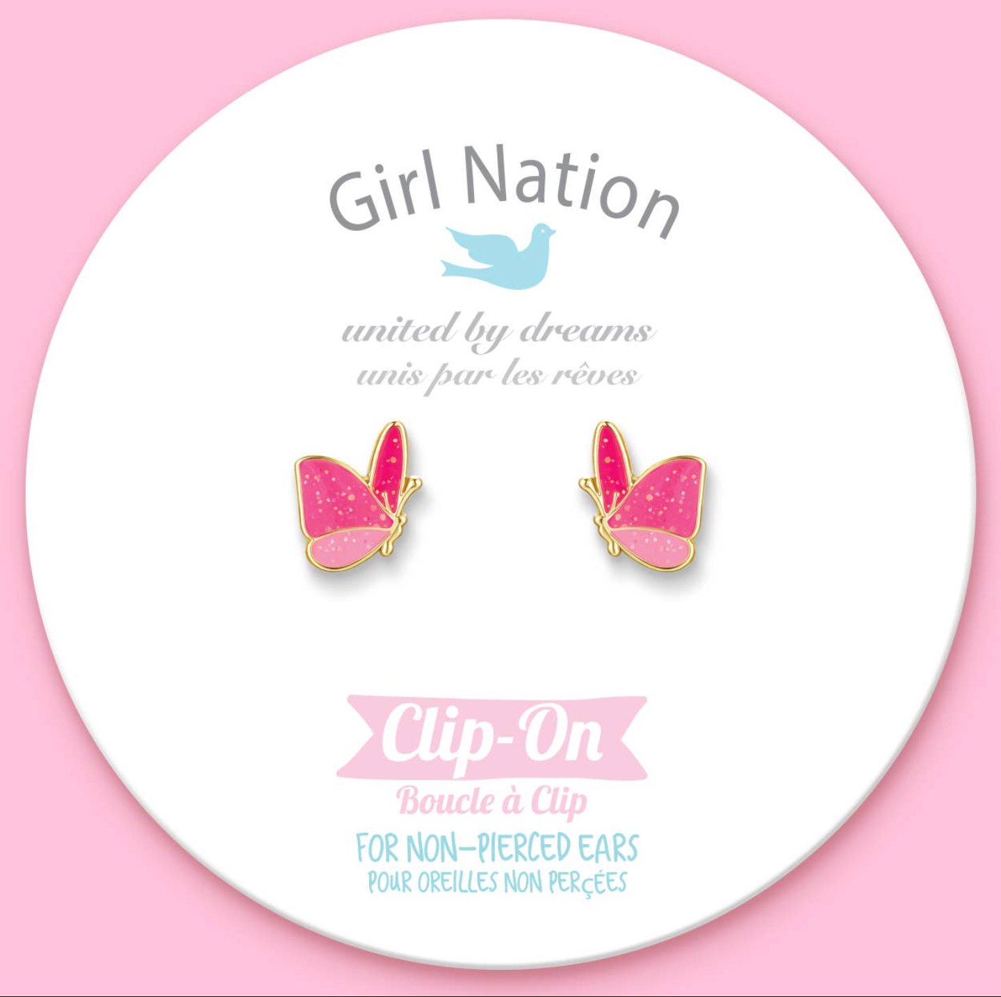 Image of Glitter Butterfly Clip-on Earrings