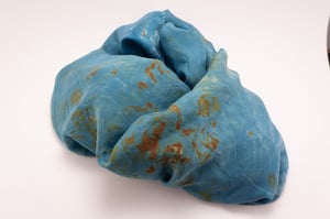 Large Eco-Dyed Silk Scarf - "Copper Pool"