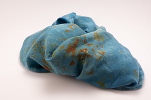 Large Eco-Dyed Silk Scarf - "Copper Pool"