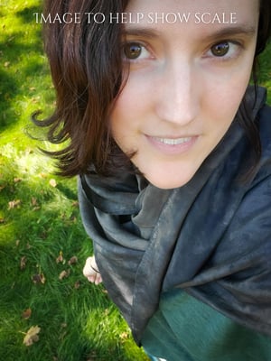 Large Naturally Dyed Silk Scarf - "Soft Clouds"