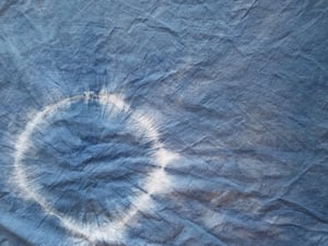 "Single Jelly" - Indigo Shibori Bandana/Scarf