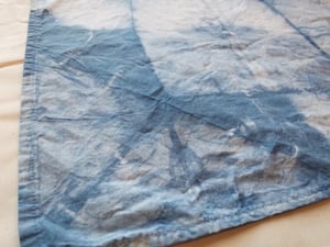 "Cornered Peaks" - Indigo Shibori Bandana/Scarf