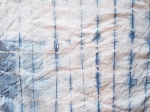 "Fields of Blue" - Indigo Shibori Bandana/Scarf